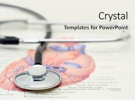  Presentation with brain - Audience pleasing slide set consisting of brain heart - stethoscope backdrop and a sky blue colored foreground