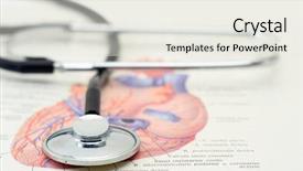  Presentation with brain - Audience pleasing slide set consisting of brain heart - stethoscope backdrop and a sky blue colored foreground