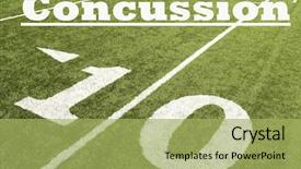 Presentation with brain injury - Slides enhanced with brain injury - american football with concussion text background and a yellow colored foreground