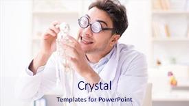  Presentation with crazy - Beautiful presentation featuring brain injury - crazy doctor studying human skeleton backdrop and a sky blue colored foreground