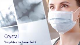  Presentation with brain injury - Audience pleasing PPT theme consisting of brain injury - female doctor examining a x backdrop and a sky blue colored foreground