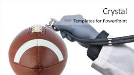  Presentation with brain injury - Amazing PPT theme having brain injury - football concussion concept closeup backdrop and a white colored foreground