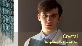  Presentation with x ray lung - Amazing slides having brain injury - image of male doctor holding backdrop and a tawny brown colored foreground