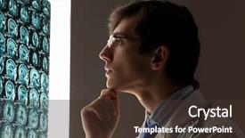  Presentation with brain injury - PPT layouts enhanced with brain injury - image of male doctor looking background and a tawny brown colored foreground