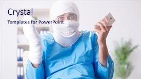  Presentation with brain injury - PPT theme enhanced with brain injury - man suffering from multiple broken background and a sky blue colored foreground