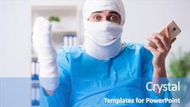  Presentation with brain injury - Beautiful PPT theme featuring brain injury - man suffering from multiple broken backdrop and a teal colored foreground