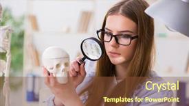  Presentation with brain injury - Slide set consisting of brain injury - student sitting in classroom background and a tawny brown colored foreground