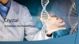  Presentation with brain medicine - PPT theme with innovation brain - innovative technologies in science background and a light gray colored foreground