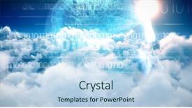  Presentation with brain computer - Presentation consisting of brain interface in blue background and a light blue colored foreground