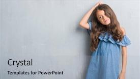  Presentation with thinking brain - Audience pleasing PPT layouts consisting of brain kids - young hispanic kid over grunge backdrop and a light gray colored foreground