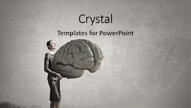  Presentation with mind - Presentation consisting of brain leadership - person of great mind mixed background and a light gray colored foreground