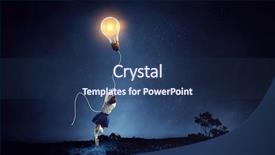  Presentation with brain electric - PPT theme consisting of brain light bulb electric - she got bright idea mixed background and a ocean colored foreground