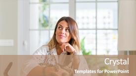  Presentation with young children playing - Presentation having brain love - young woman at home playing background and a coral colored foreground