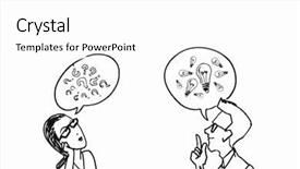  Presentation with marketing - Presentation theme with brain marketing - close up of hand drawing background and a white colored foreground