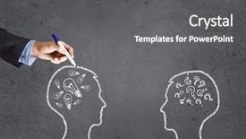  Presentation with gray - Presentation theme having brain marketing - close up of hand drawing background and a gray colored foreground