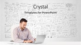  Presentation with planning - Amazing PPT layouts having brain marketing - young businessman planning and calculating backdrop and a white colored foreground