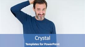  Presentation with elegant man in glasses optics - Audience pleasing presentation theme consisting of brain memory - elegant senior man over isolated backdrop and a  colored foreground