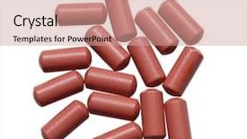  Presentation with attention - Presentation design enhanced with brain ocd - medication capsules for attention deficit background and a coral colored foreground