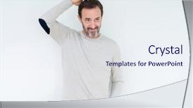  Presentation with elegant man in glasses optics - Presentation featuring brain old people - elegant senior man over isolated background and a  colored foreground