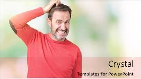  Presentation with age discrimination - PPT theme featuring brain old people - handsome middle age hoary senior background and a  colored foreground