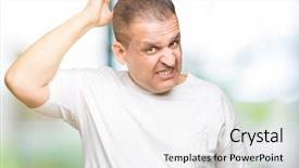  Presentation with arab - Colorful slide deck enhanced with brain old people - middle age arab man wearig backdrop and a  colored foreground