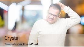  Presentation with arabic music arab man playing - PPT layouts featuring brain old people - middle age arab man wearing background and a  colored foreground