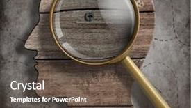  Presentation with psychology - Theme consisting of brain or psychology problem research background and a tawny brown colored foreground