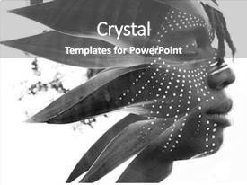  Presentation with brain - Slide deck featuring brain people - he is one with nature background and a gray colored foreground