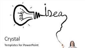  Presentation with painting walls paint roller - Beautiful slides featuring brain power - young pretty businesswoman holding paint backdrop and a  colored foreground