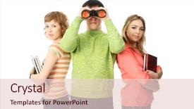  Presentation with theme - Cool new slides with brain prediction - group of students theme education backdrop and a  colored foreground