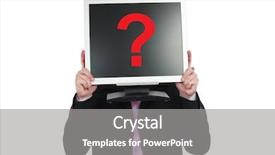  Presentation with seeking - Slides consisting of brain prediction - portrait of a seeking businessman background and a gray colored foreground