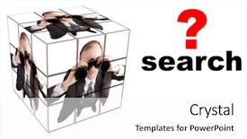  Presentation with seeking - Cool new presentation theme with brain prediction - portrait of a seeking businessman backdrop and a white colored foreground