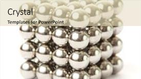  Presentation with magnetic - Presentation theme enhanced with brain puzzle - cube assembled from little metallic background and a soft green colored foreground