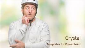  Presentation with triathlon professional cyclist man cycling - Colorful slide deck enhanced with brain security - handsome senior cyclist man wearing backdrop and a cream colored foreground