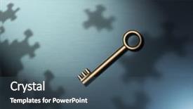  Presentation with puzzle - Cool new slide deck with key and puzzle piece shadows backdrop and a ocean colored foreground