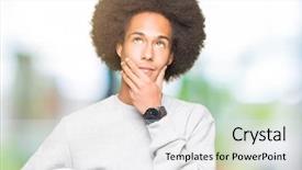  Presentation with brain sports - Cool new theme with brain sports - young african american man backdrop and a  colored foreground