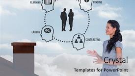 Presentation with brain structure - Slide deck having brain structure - planning and funding diagram background and a light blue colored foreground