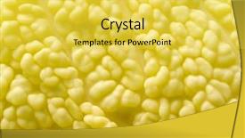  Presentation with brain structure - Amazing slide deck having brain structure - yellow organic texture closeup background backdrop and a yellow colored foreground