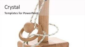  Presentation with teaser - Presentation design having brain teaser wood puzzle isolated background and a white colored foreground