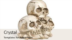  Presentation with brain - Presentation theme consisting of brain teeth - cast of a weathered human background and a soft green colored foreground