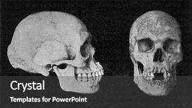  Presentation with australian - Slide deck consisting of brain teeth - skulls of elderly australian men background and a dark gray colored foreground