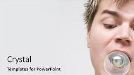  Presentation with key - Audience pleasing presentation theme consisting of brain waves - high key - portrait backdrop and a white colored foreground