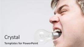  Presentation with high standards - PPT layouts with brain waves - high key - portrait background and a white colored foreground