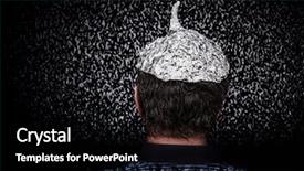  Presentation with brain waves - Theme enhanced with brain waves - man in a tin foil background and a black colored foreground