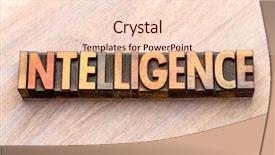  Presentation with intelligence - Beautiful slides featuring brainpower - intelligence - word abstract backdrop and a lemonade colored foreground