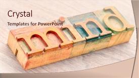  Presentation with color blocks - Amazing PPT layouts having brainpower - mind word abstract in letterprtess backdrop and a lemonade colored foreground