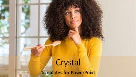  Presentation with african american families - Presentation theme consisting of brains fish - african american woman eating sushi background and a  colored foreground