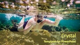  Presentation with brain and spinal cord - Presentation enhanced with brains fish - snorkeler diving along the brain background and a  colored foreground