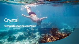  Presentation with brain and spinal cord - Cool new PPT layouts with brains fish - snorkeler diving along the brain backdrop and a  colored foreground