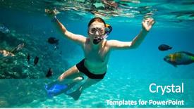  Presentation with brain and spinal cord - Slides enhanced with brains fish - snorkeler diving along the brain background and a teal colored foreground